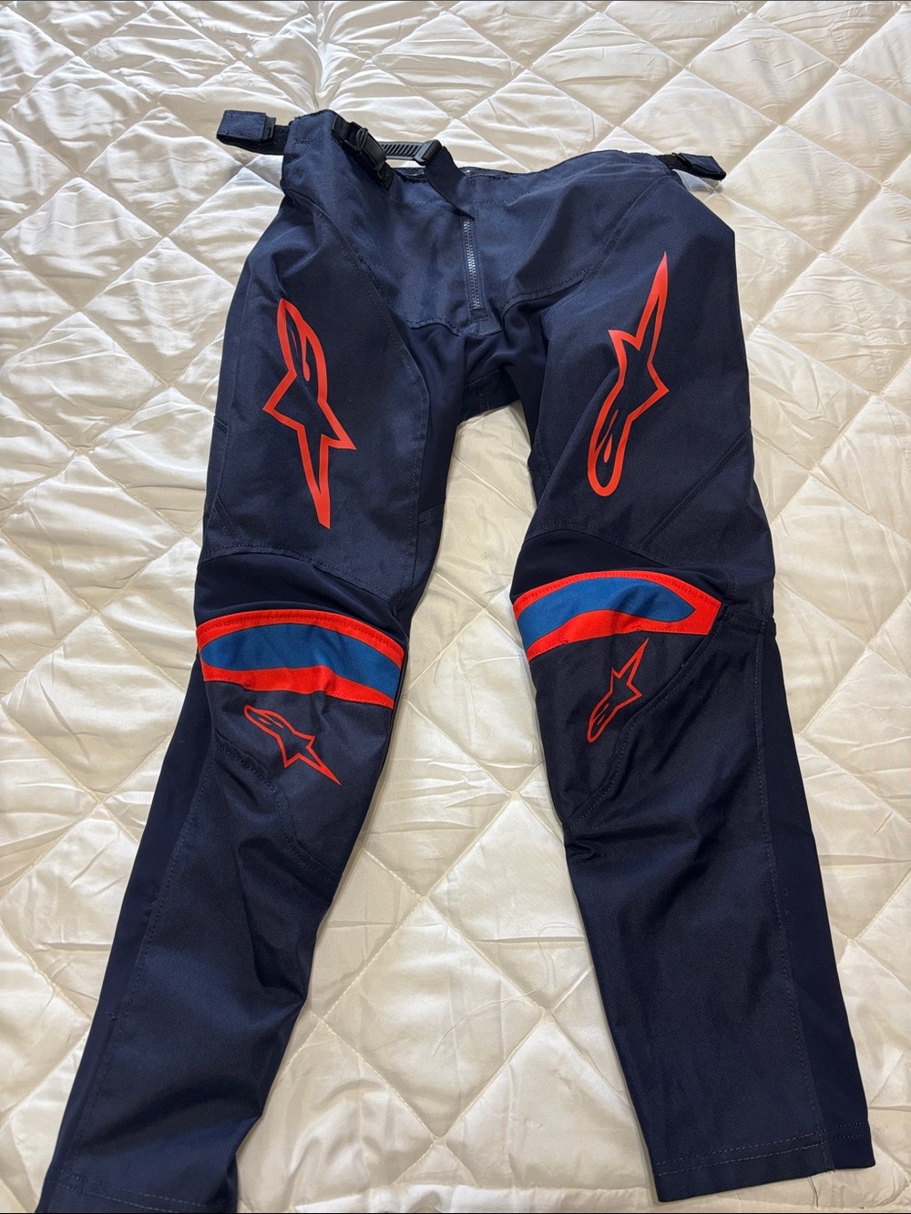 Alpinestars Youth Navy Blue Pants with Red and Blue Accents